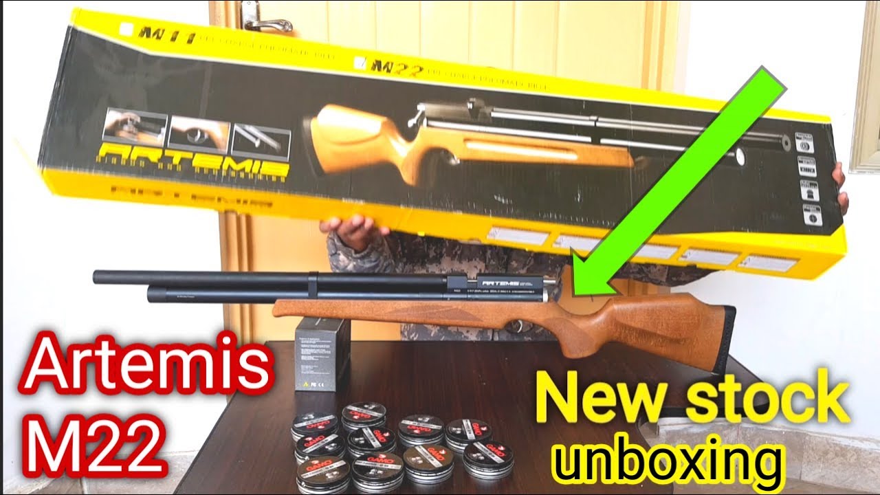 Artemis M22 New stock pcp airgun unboxing in urdu