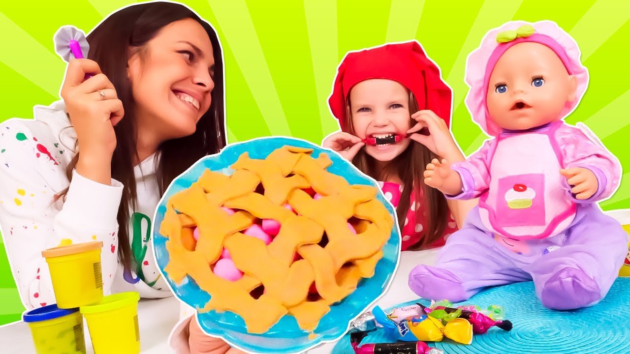 Video für Kinder mit Baby Born - Maya und Lina machen einen Kuchen.