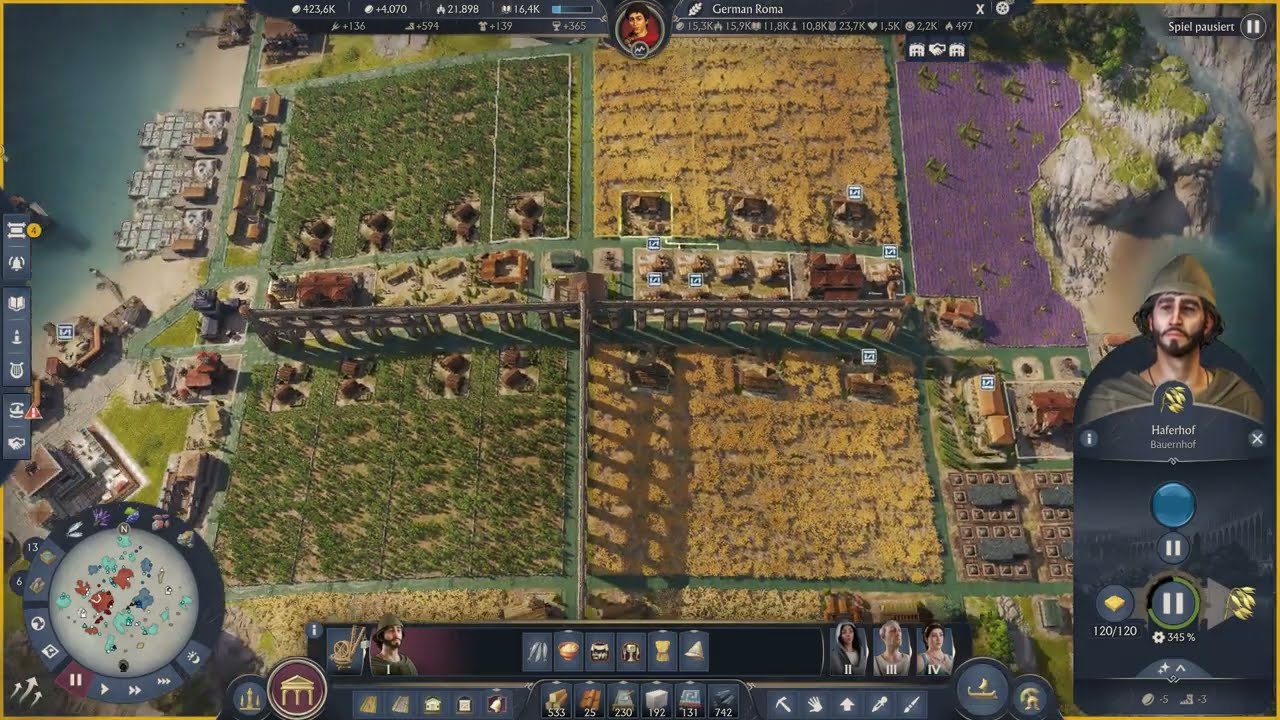 Anno 117 Pax Romana Farm und Tierhof-Layout