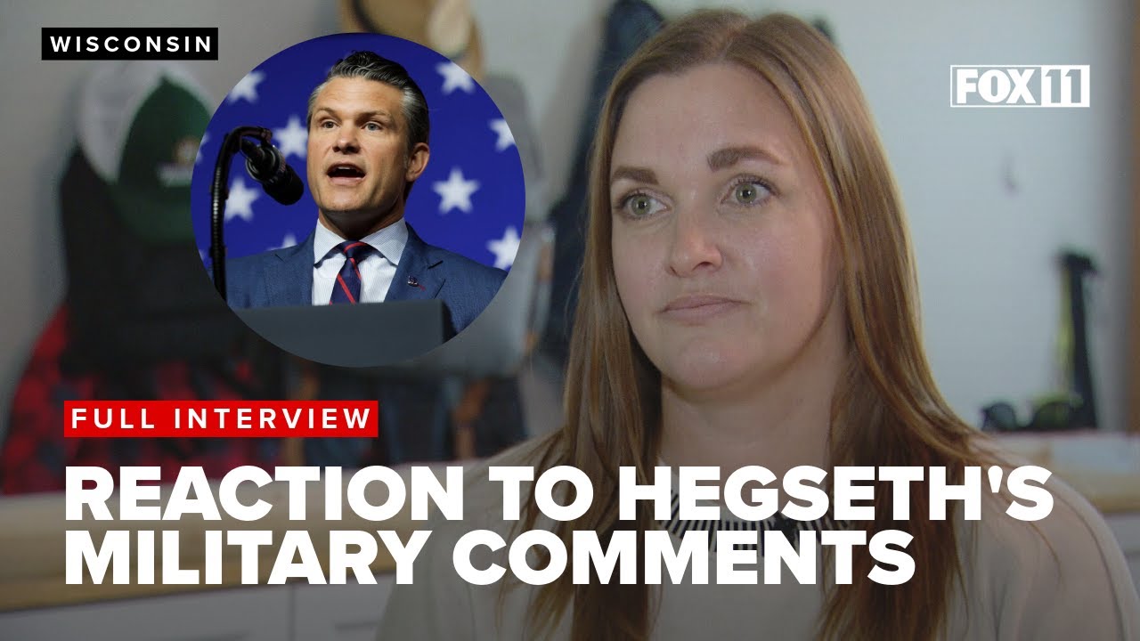 Female servicemember reacts to Pete Hegseth's comments about 'lower' standards for women in military