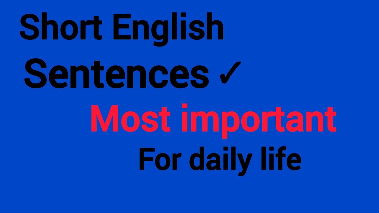 Very important daily sentences 