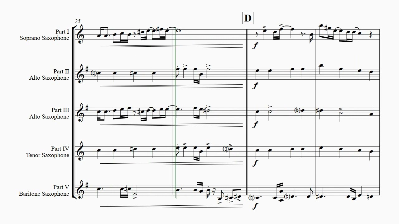 Honesty - Billy Joel - Saxophone Quintet - Bb