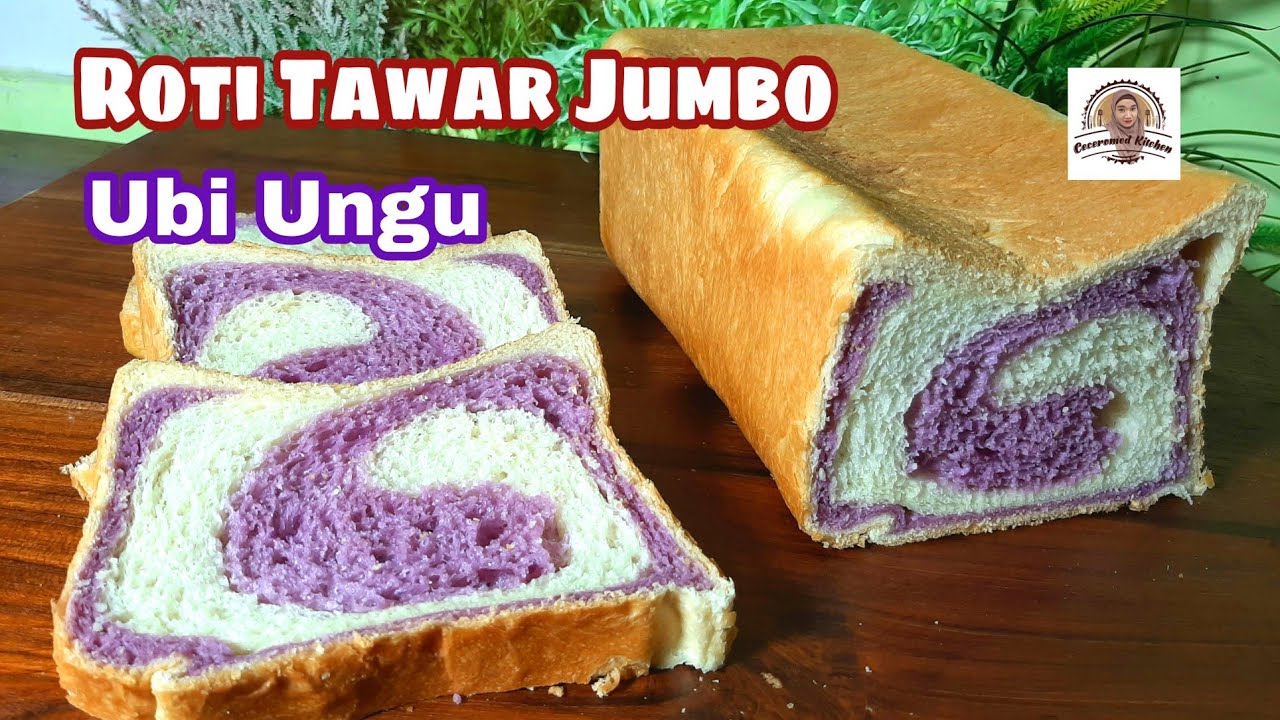 Roti Tawar Jumbo Ubi Ungu, Empuk, Lembut, Cantik.