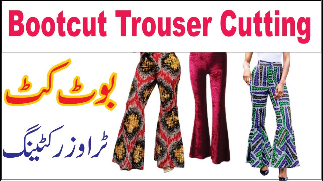 Bootcut Trouser Cutting By Darzi Online | How To Cut  Bootcut Trouser