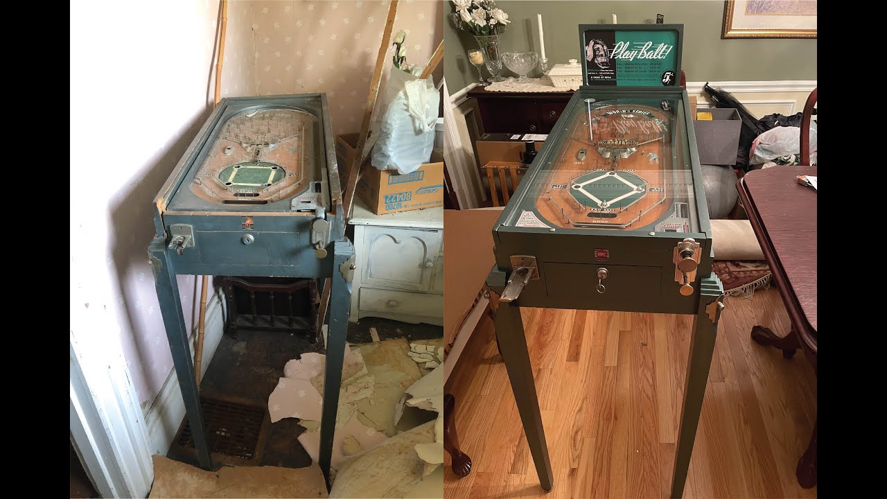 1934 Rockola World Series Pinball Machine Restoration