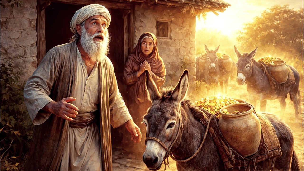 حكاية الشيخ الفقير الذي لا يملك شيئا فرزقه الله حمارا من ذهب! | من أجمل القصص