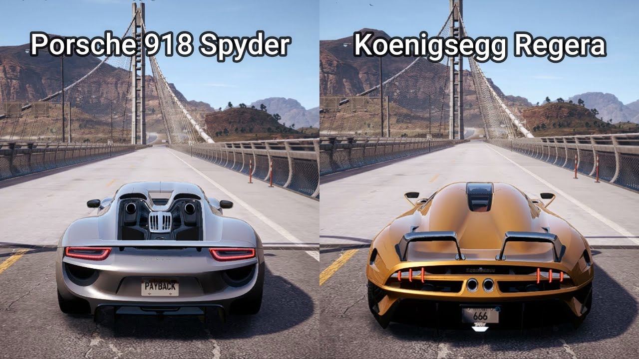 NFS Payback - Porsche 918 Spyder vs Koenigsegg Regera - Drag Race