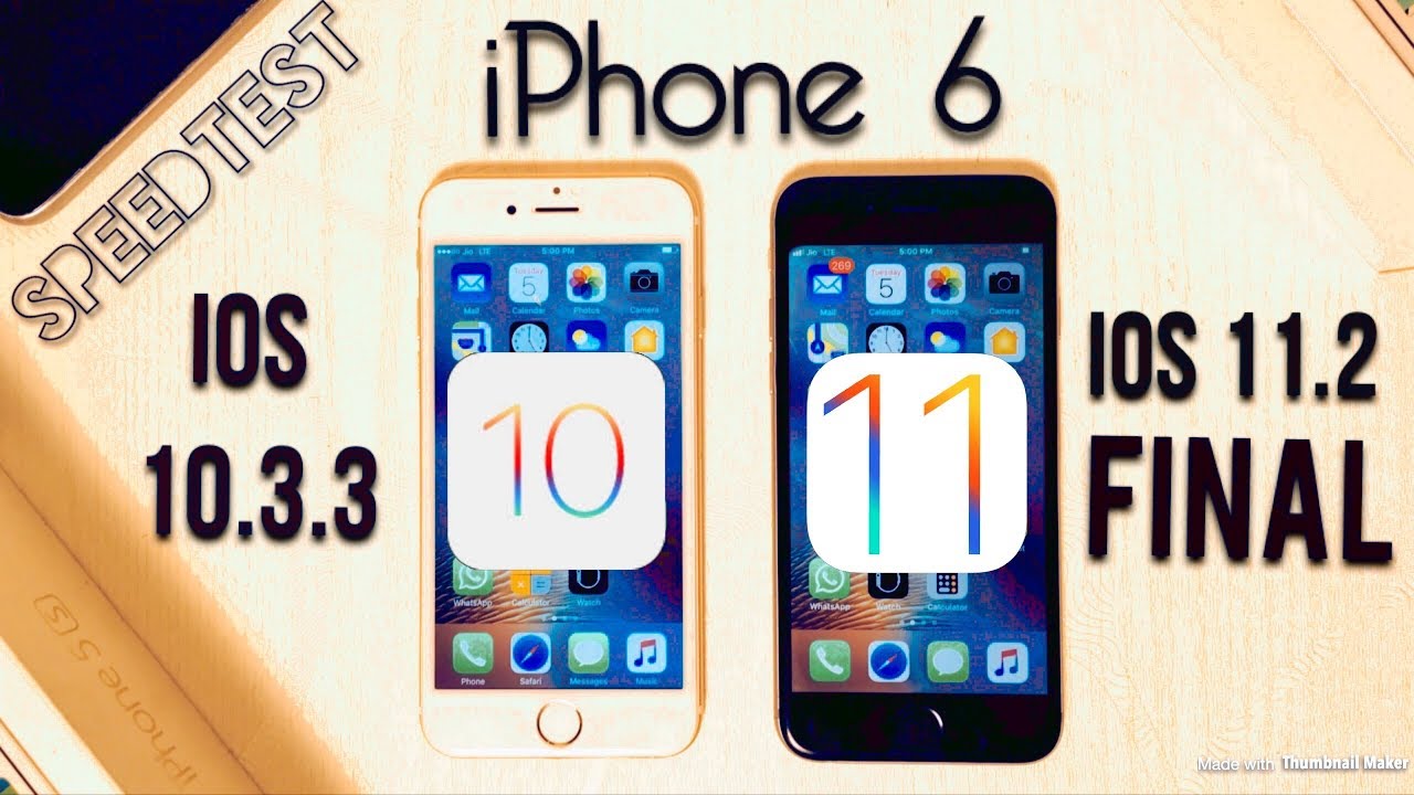iPhone 6 iOS 11.2 [Final] VS iOS 10.3.3 Speedtest
