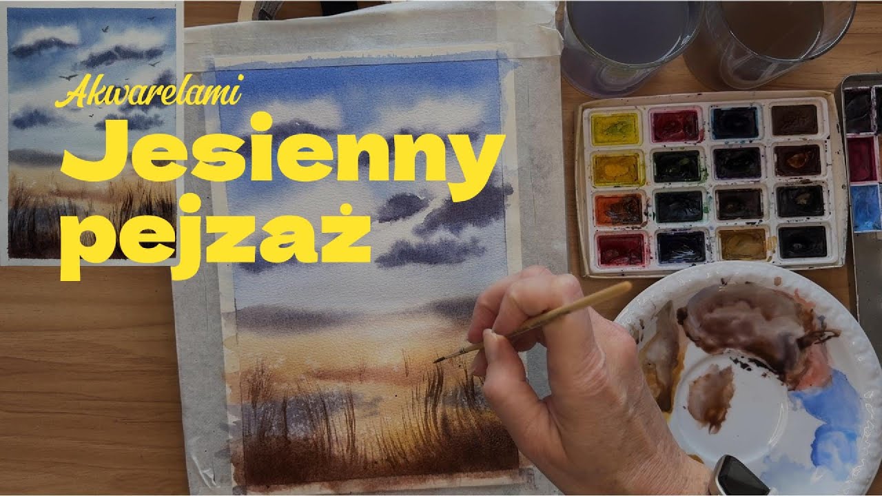 Maluję jesień krok po kroku – akwarelowy krajobraz