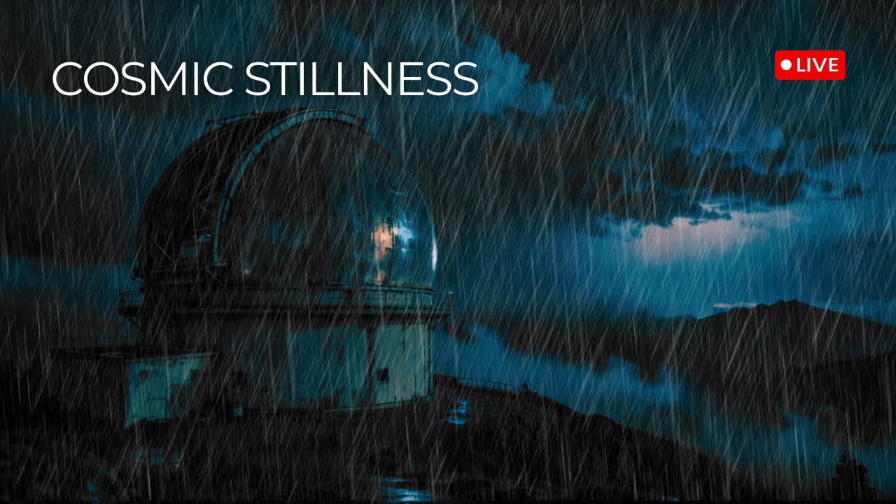 Into the Darkness 🌑 Rain Sound for Sleep with Wet Observatory Night Atmosphere