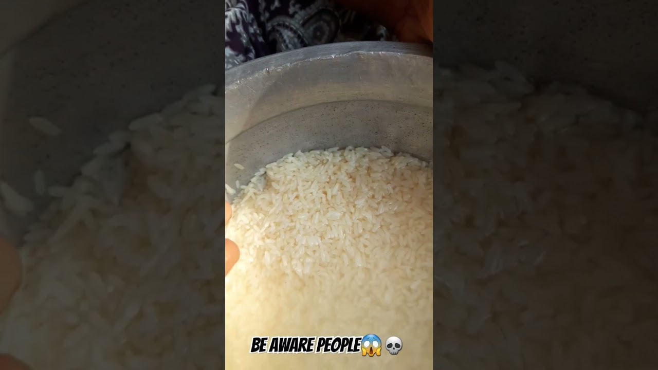 plastic rice vs real rise.be careful 🍚🍚🍚