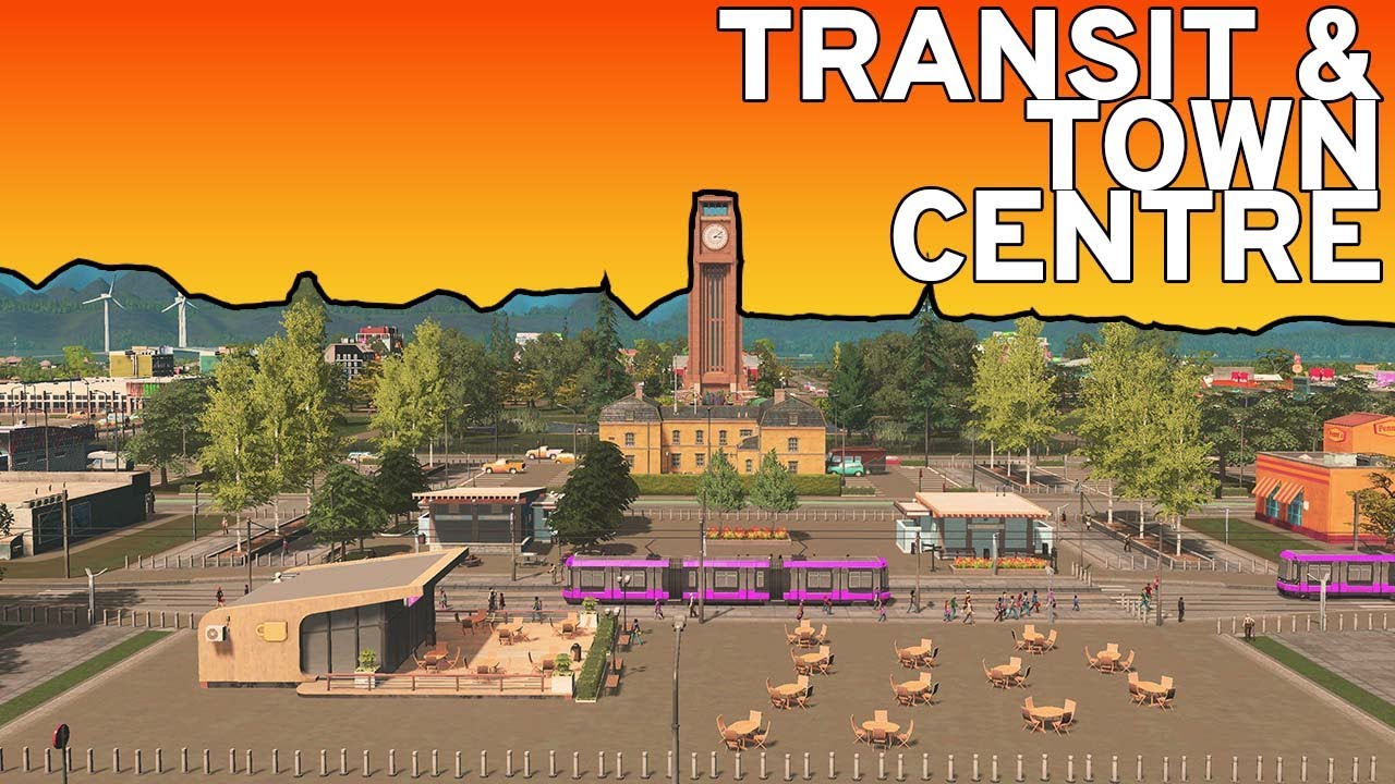 The ULTIMATE First Transit Town Centre In Cities Skylines!