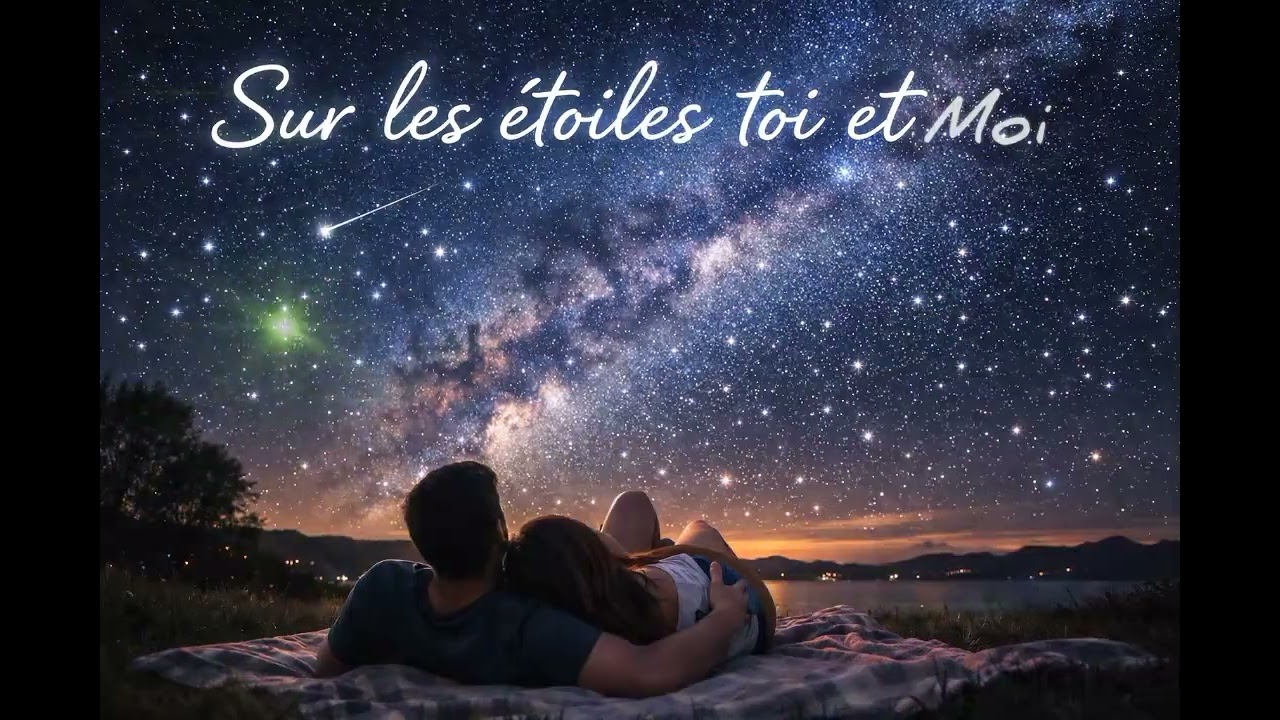 Sur les étoiles toi et moi . une chanson française de promesse .