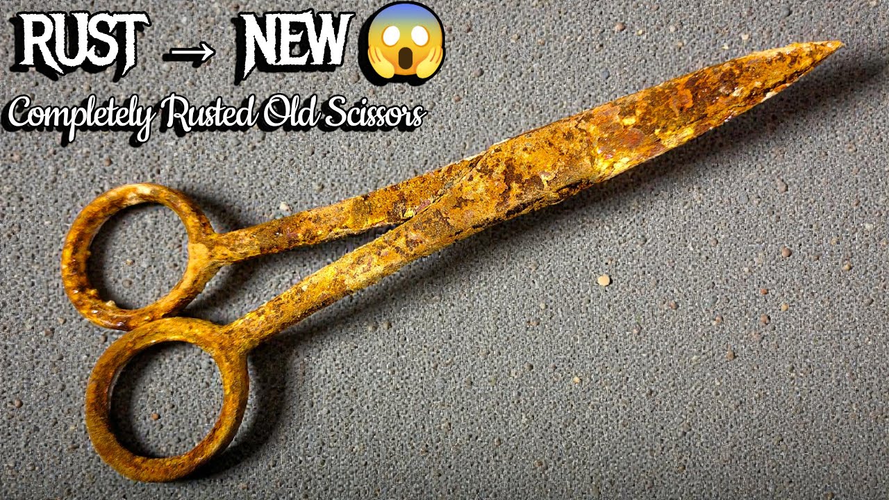 Restoring a Completely Rusted Old Scissors | Extreme Rust Removal & Satisfying Restoration
