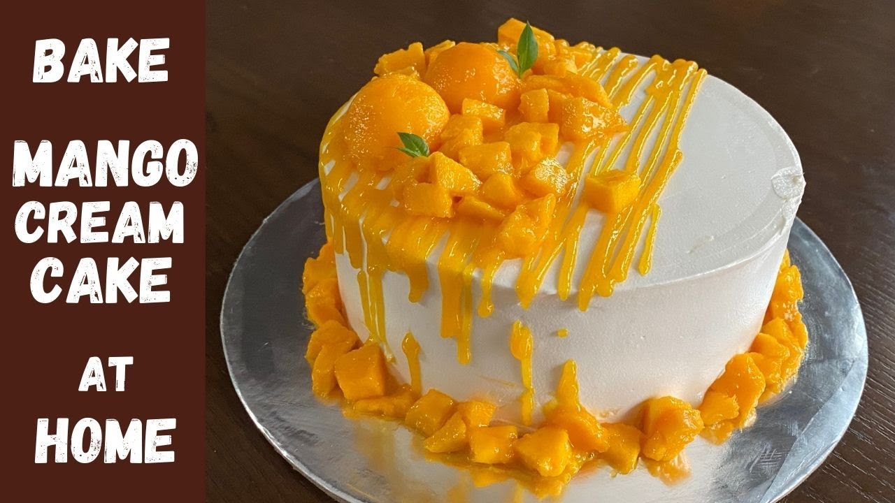 mango cream cake - மாம்பழ கிரீம் கேக்  |  தமிழில்