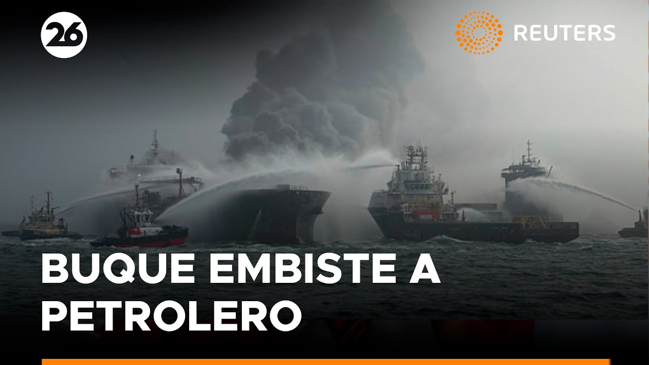 Un buque carguero embiste a un petrolero en el Mar del Norte | #Reuters