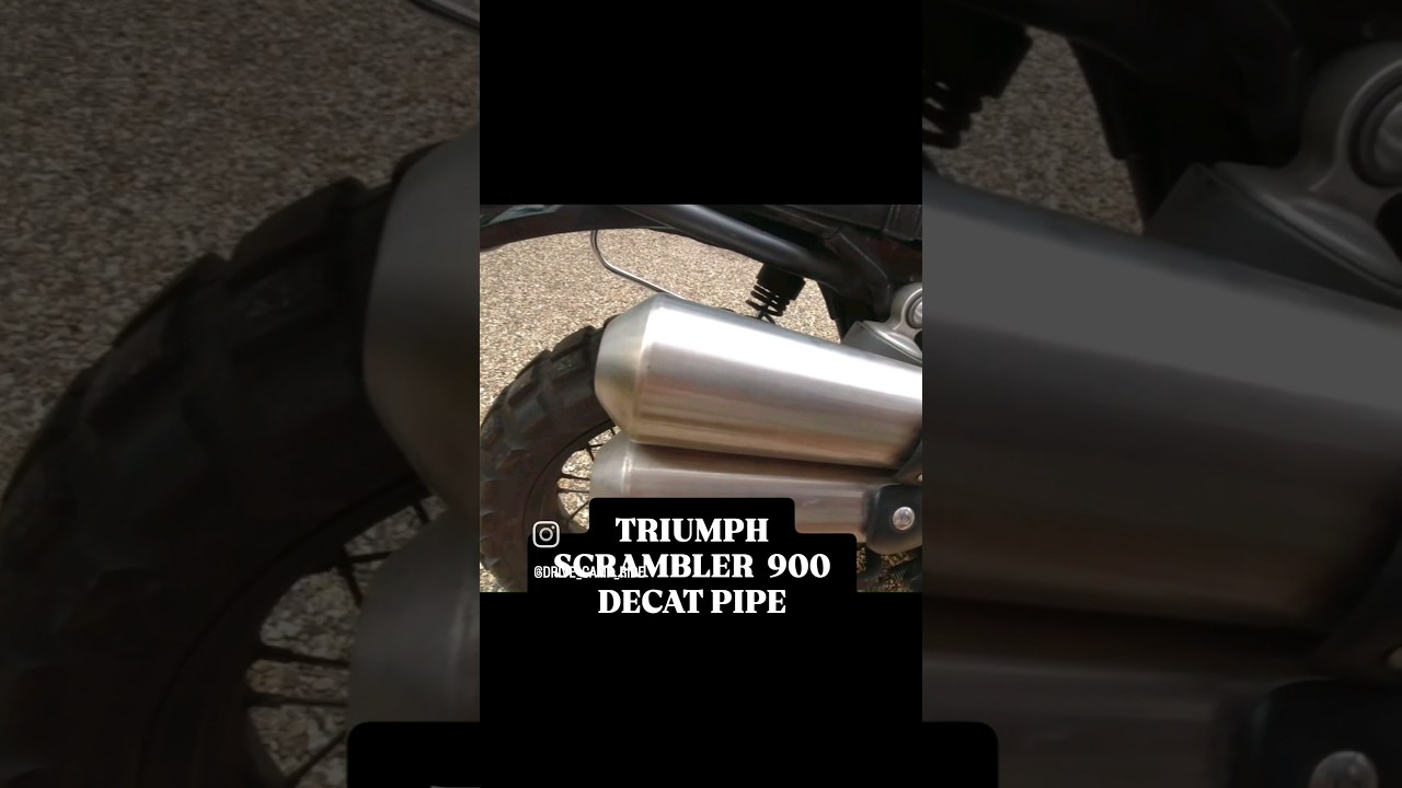 Triumph scrambler 900 DeCat pipe. #triumph #scrambler #decat #linkpipe #motorcycle #exhaust #vkvdm