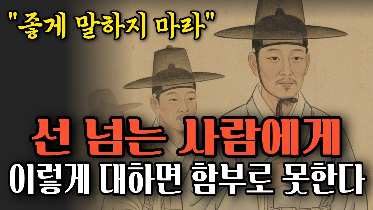 선 넘는 사람을 조용히 멈추게 하는 말 | 정약용의 서재 | 오디오북