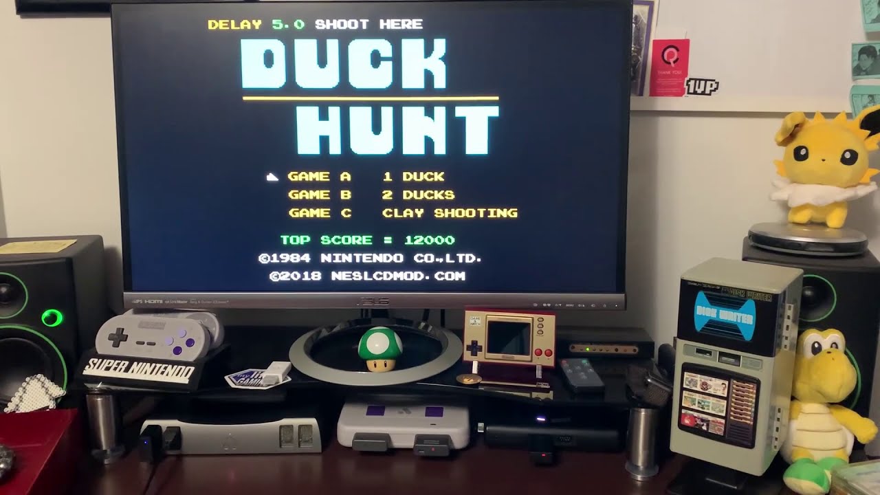 Duck Hunt (NESLCDMOD) (No Sound)! [Analogue NT Mini Noir]