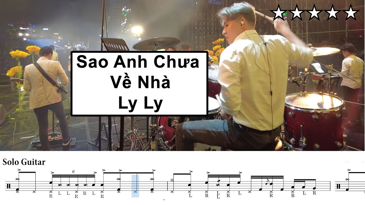 Sao Anh Chưa Về Nhà - LyLy (DRUMSHEET) (★★★★★)