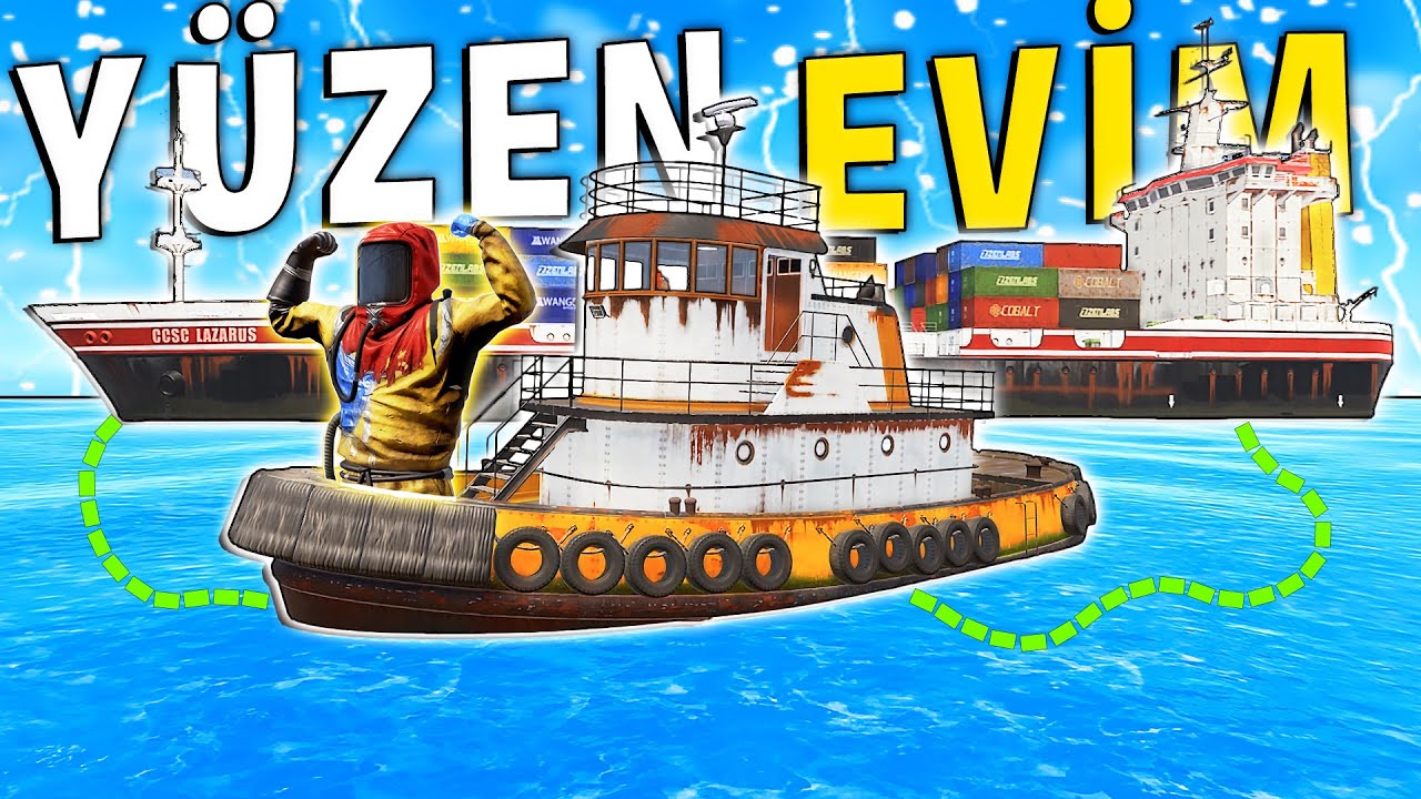 YÜZEN EVİM ile YEPYENİ TAKTİK SAYESİNDE MUHTEŞEM ZENGİNLİĞİ YAŞADIK ! (RAİD İMKANSIZ) Rust Türkçe