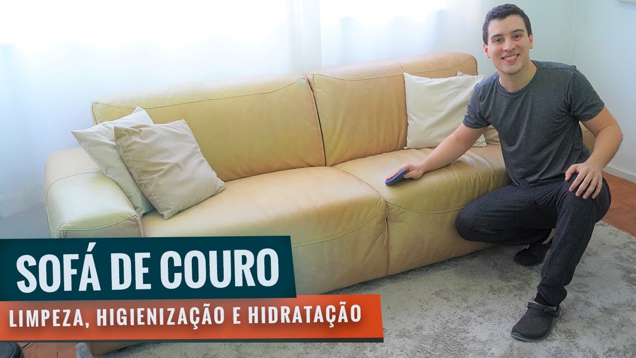 COMO LIMPAR SOFÁ DE COURO | Higienização e Hidratação de Couro [Super Fácil]