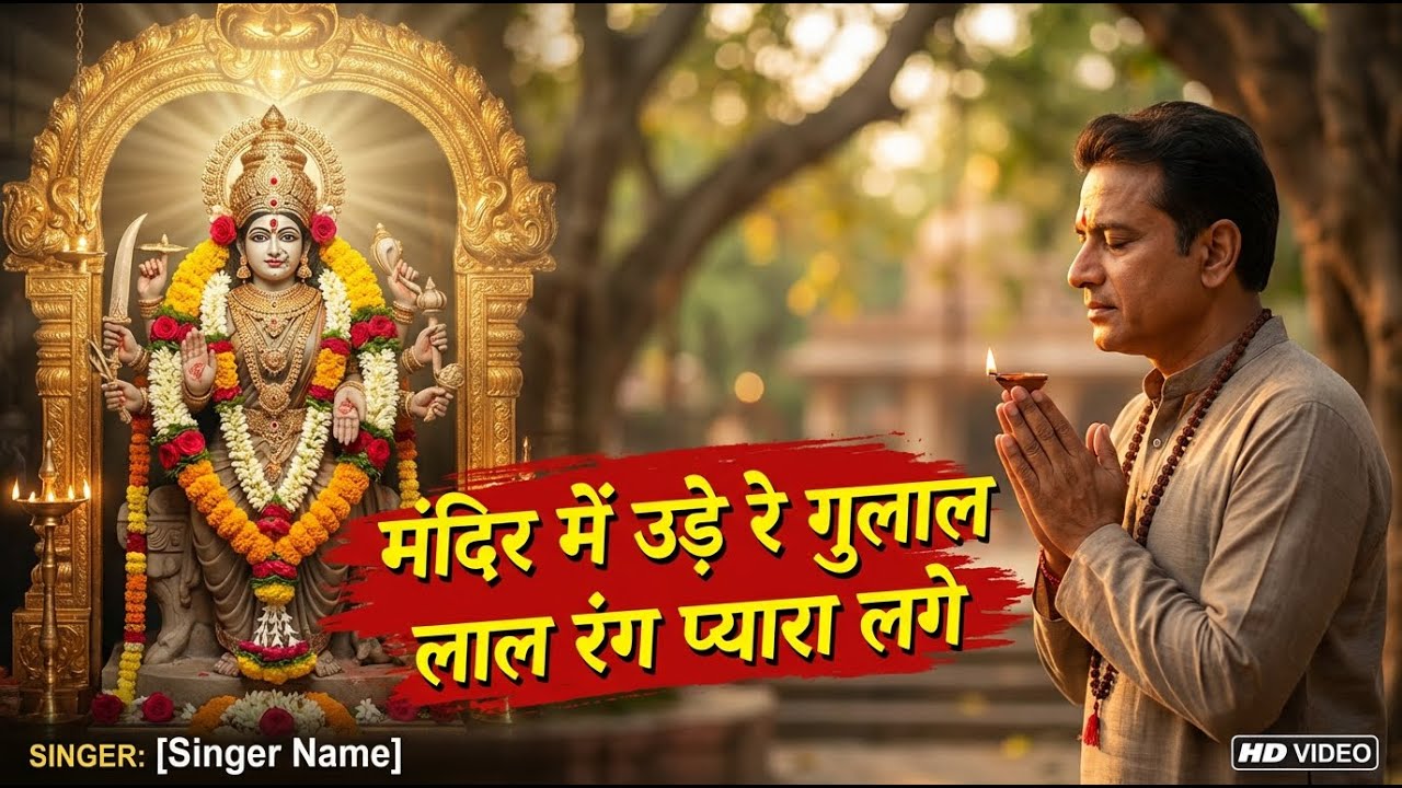 मंदिर में उड़े रे गुलाल 🌸 | लाल रंग प्यारा लगे | माता रानी का होली भजन | Jagran Bhajan