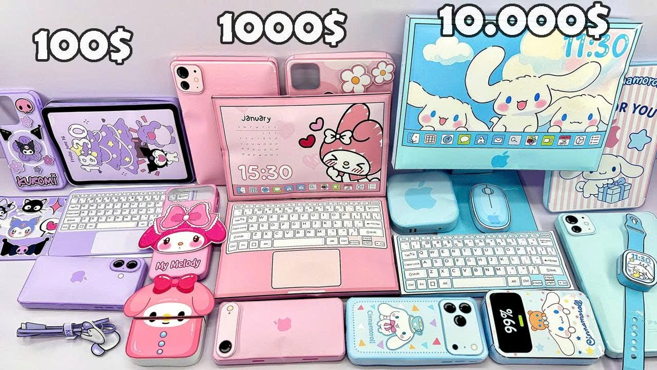 (🍎Paper DIY🍎) Apple Blind Bags X Kuromi , Melody, Cinnamoroll | Iphone, Macbook, IPad, Imac | ASMR