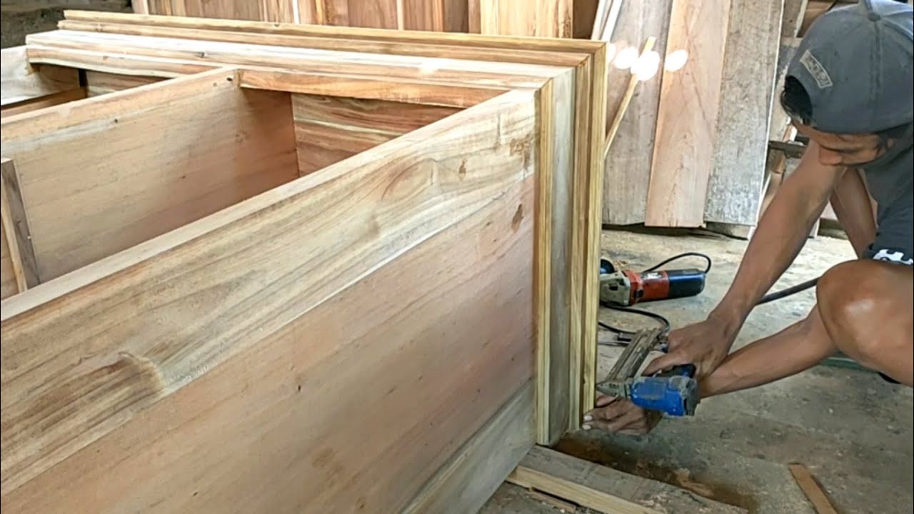 tehnik dan keterampilan membuat lemari pakaian kayu dua pintu #skilltukang