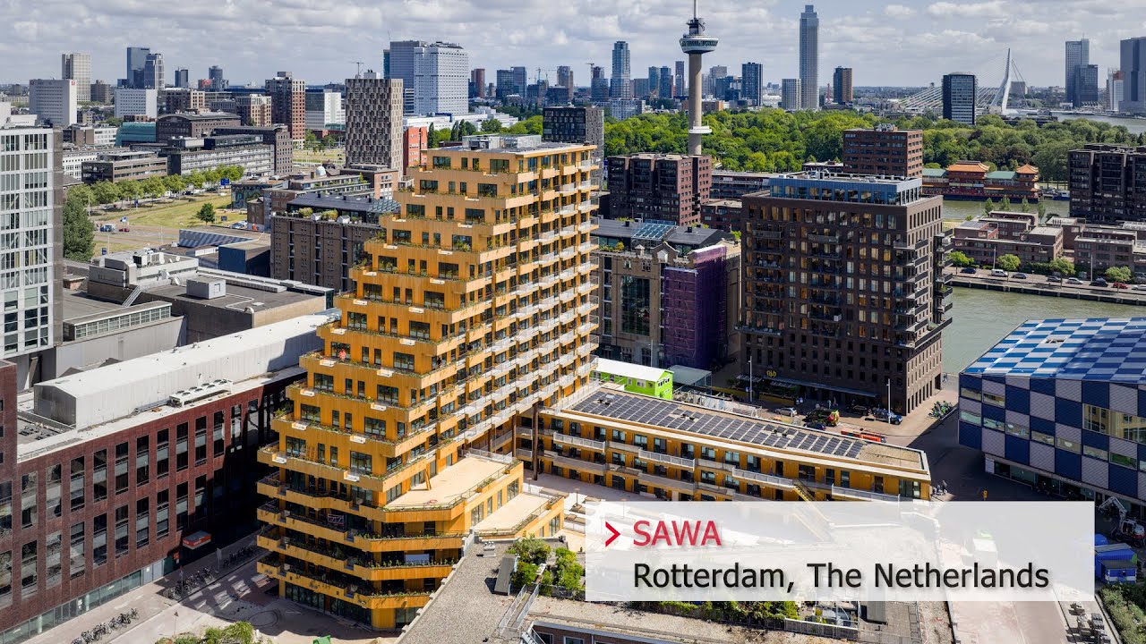 SAWA Rotterdam: Zirkuläres Hochhaus aus Holz