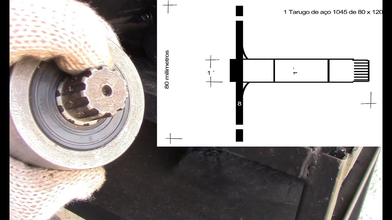 Mini Trike Motor Honda  - Acoplamento Hélice - Propeller couple
