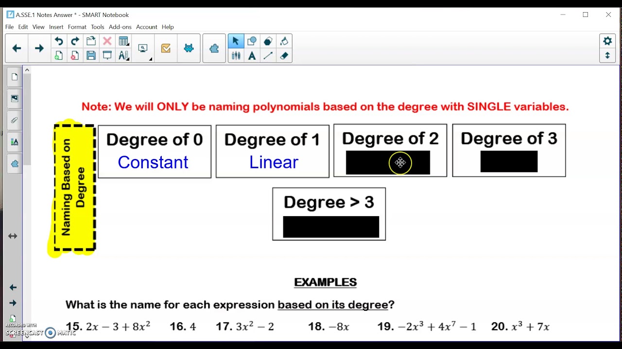 A.SSE.1 Level 2 Lesson
