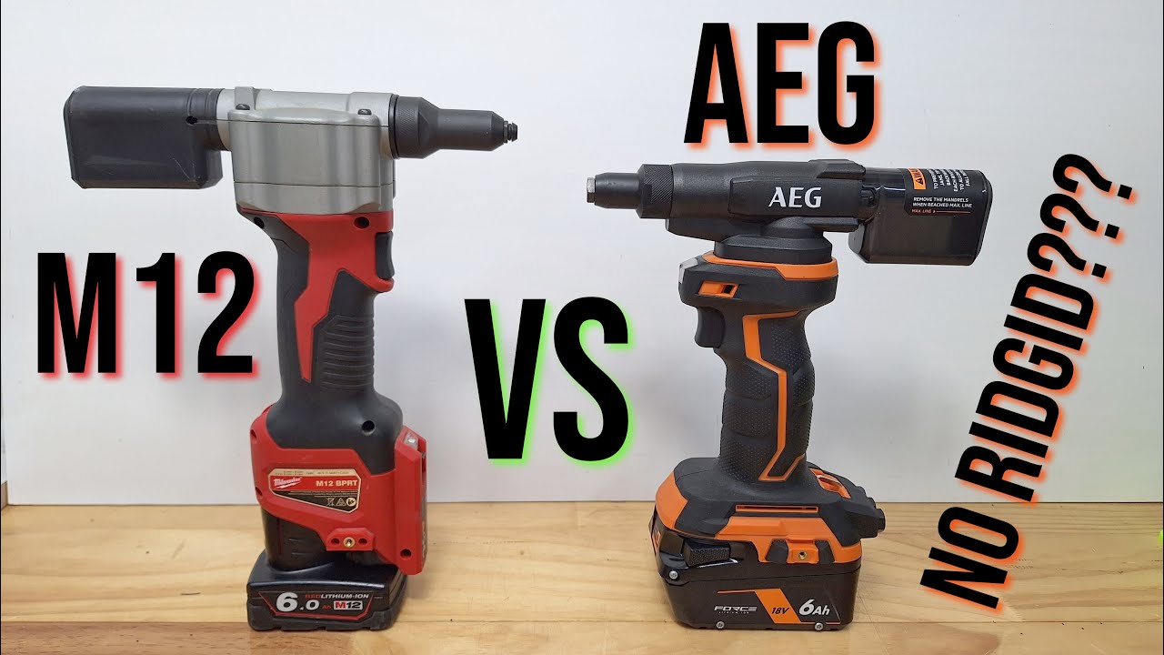 Обзор заклёпочного пистолета AEG 18 В. Как он сравнивается с заклёпочным пистолетом Milwaukee M12?