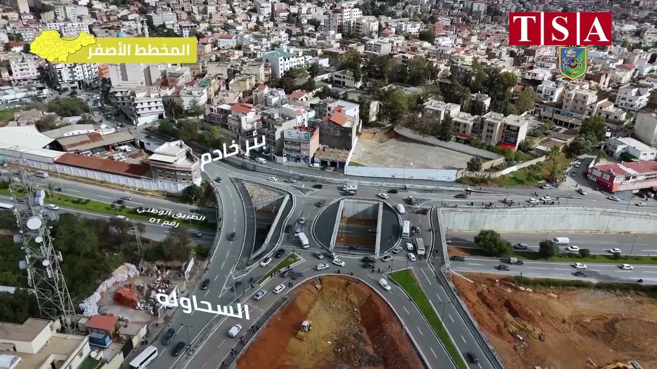 Alger : le nouveau carrefour g&eacute;ant de Birkhadem vu du ciel