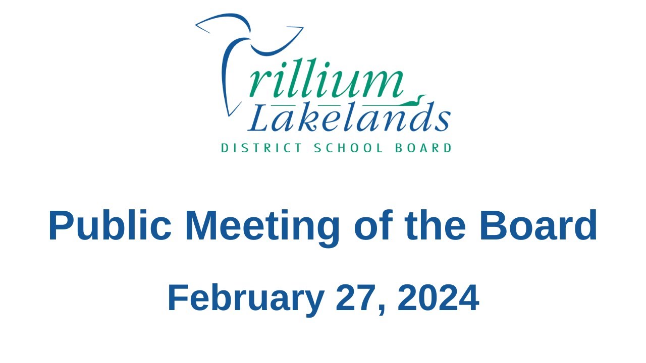 February 27, 2024 Public Meeting of the Board