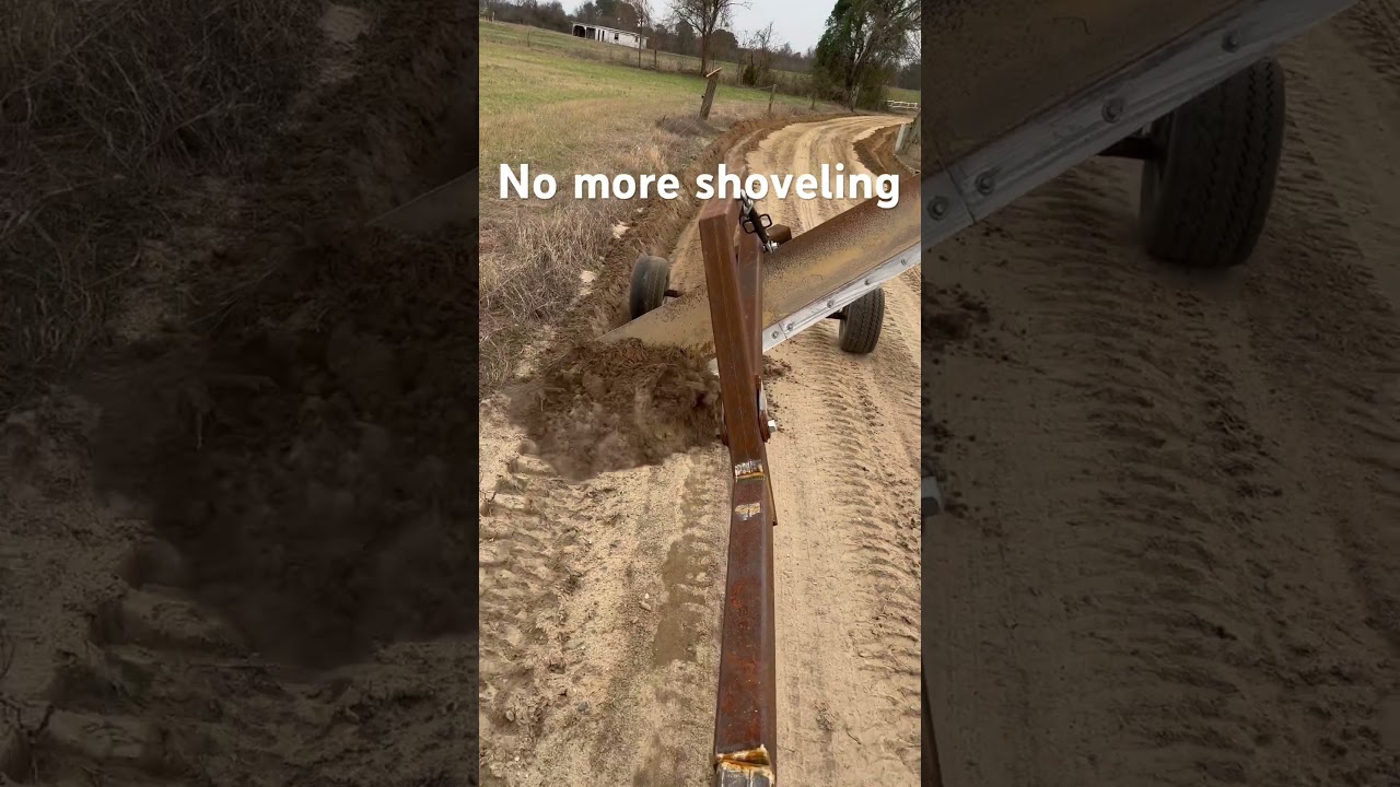 Ditching with the diy pull grader 