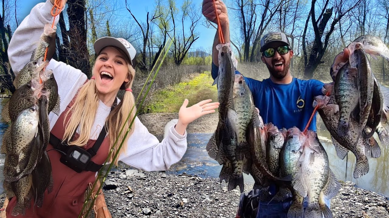 Fishing the SHALLOWS for SPRINGTIME SLABS! Eating WHATEVER We Catch! (CATCH, CLEAN, and COOK!)