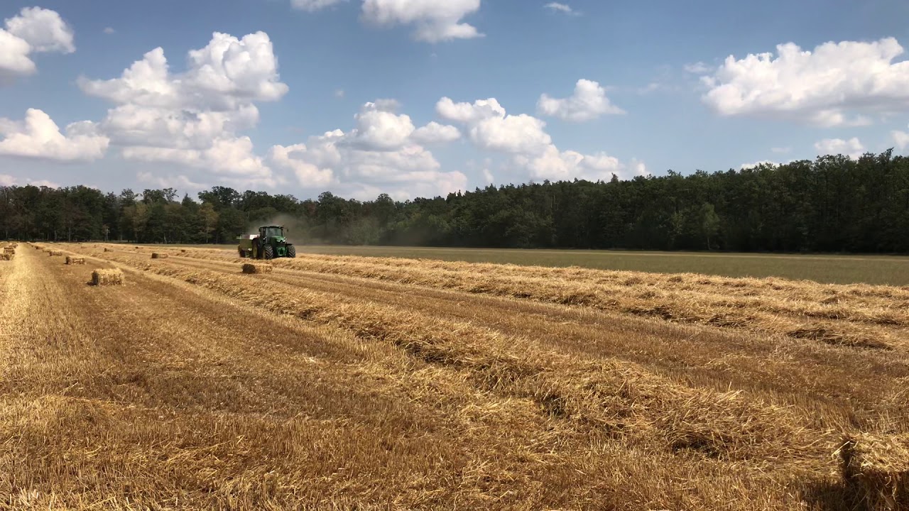John Deere 6210r + claas quadrant 1150 kostka