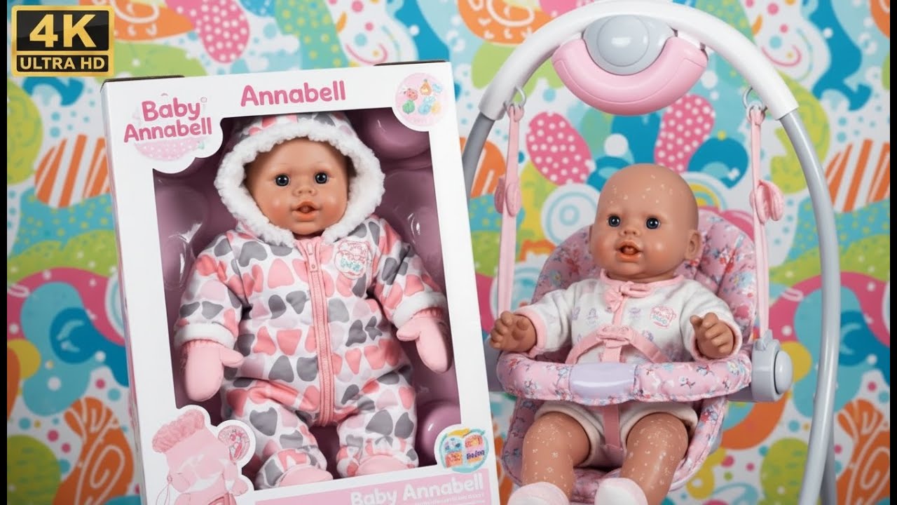 Baby annabell Doll ❄️ Annabell prepares warm clothes to go out in the snow ❆Baby video
