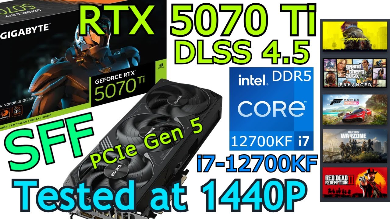 RTX 5070 Ti + i7-12700KF | DLSS 4.5 | DDR5 + PCIe Gen5 | ReBar - On | 5 Games tested at 1440P (2026)