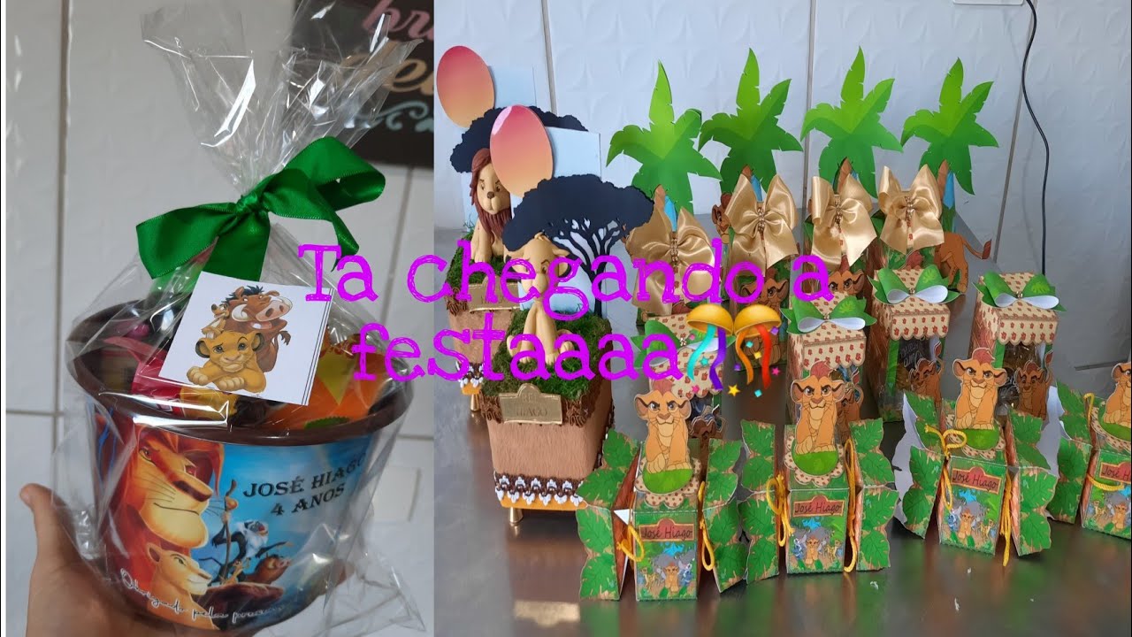 ENCHENDO AS LANCHEIRAS DAS CRIANÇAS + PERSONALIZADOS| FESTA REI LEÃO