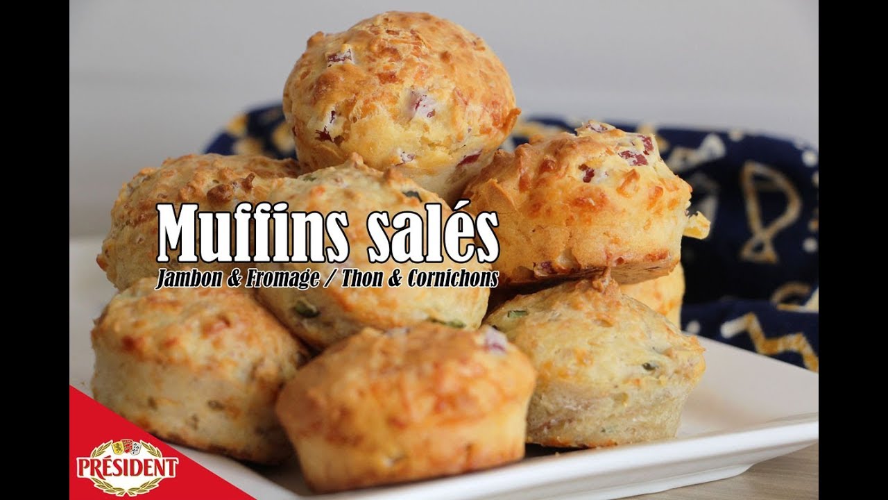 Muffins salés : Thon et Cornichons / Jambon et fromage