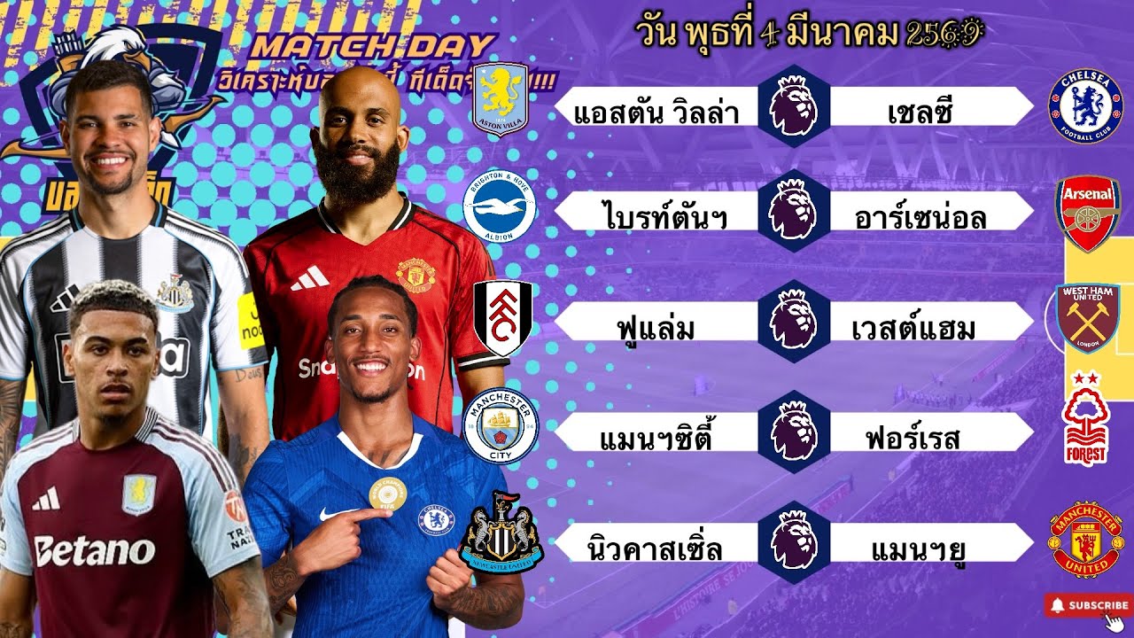 วิเคราะห์บอลวันนี้ พุธที่ 4 มีนาคม 2569￼|🏴󠁧󠁢󠁥󠁮󠁧󠁿อาร์เซน่อลยาวไป🏴󠁧󠁢󠁥󠁮󠁧󠁿แมนฯซิตี้เผาป่า🙂Byบลูบอลเด็ด