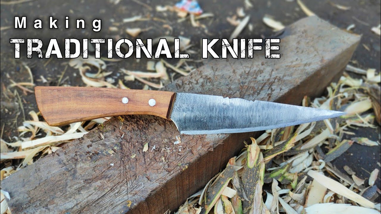 Making traditional knife from saw blade 