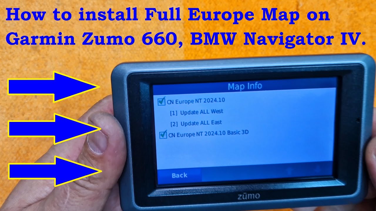 How to install Full Europe Map on Garmin Zumo 660 BMW Navigator IV Harley Davidson Roadtech zumo 660