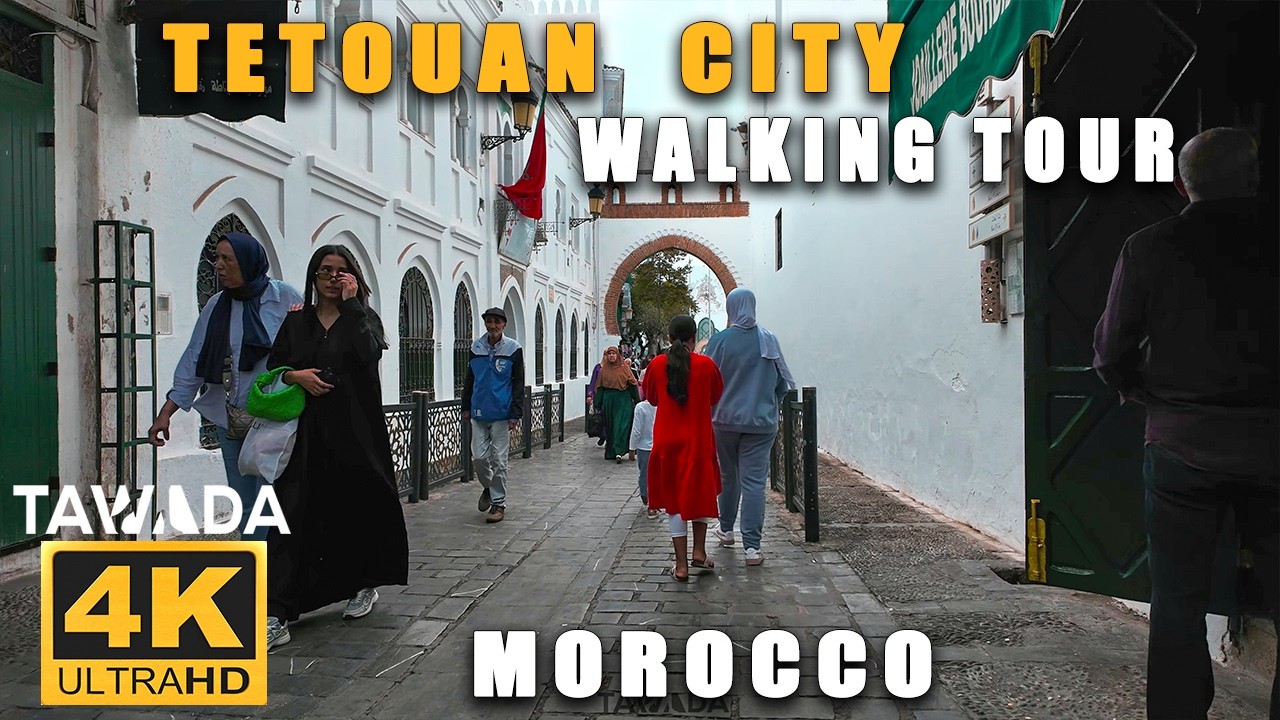 Tetouan 2024 city walking tour ( Morocco 4K UHD )