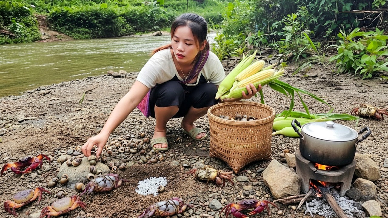 Harvesting Wild Fruits, Snails & Forest Finds – For Market Sale in Rural Vietnam