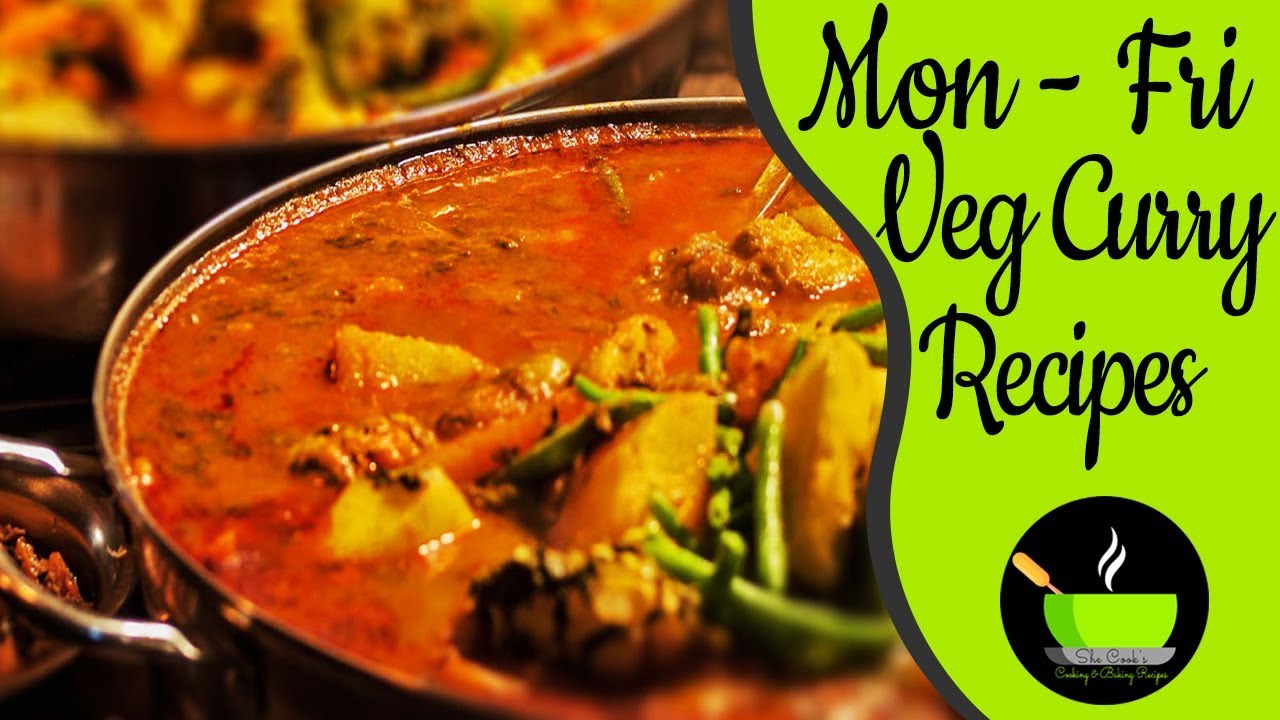 Monday To Friday Veg Curry Recipes |  Easy Veg Gravy Recipes | Indian Veg Curry Recipes