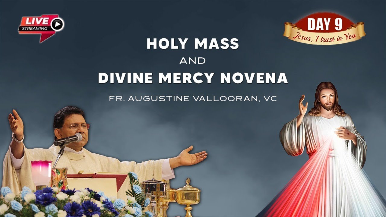 Holy Mass and Divine Mercy Novena Day 9 Live Today | Fr. Augustine Vallooran VC | 26 April | DRC