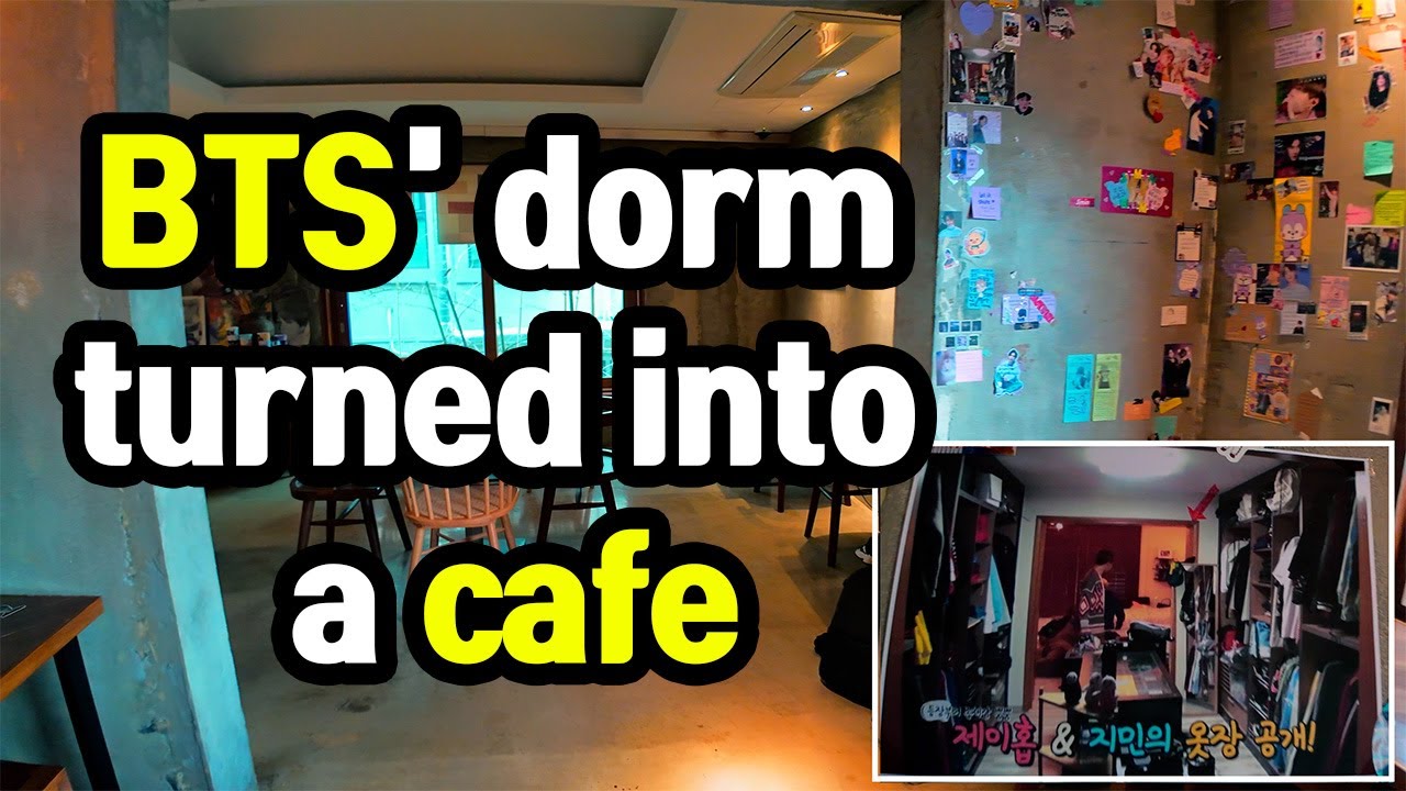 Старое общежитие BTS превратилось в кафе!!🍰☕ Пьем кофе в комнате BTS! #btstour 3 #хьюга